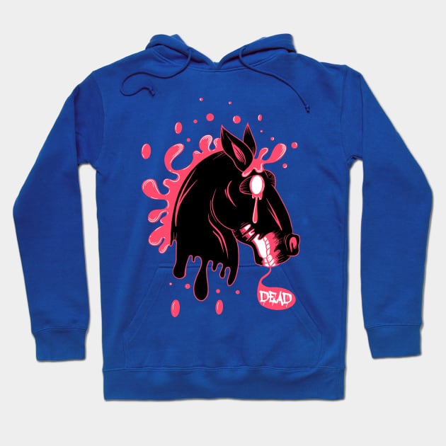 dead black horse Hoodie by Mako Design 